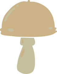 flat color style cartoon mushroom