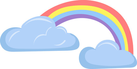 Wall Mural - rainbow in flat style isolated vector