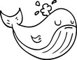 © lineartestpilot - line drawing cartoon sea whale