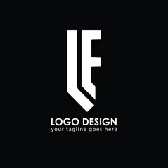 LE LF Logo Design, Creative Minimal Letter LF LE Monogram