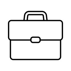 Fototapete - Briefcase icon. Business bag icon. Suitcase, portfolio symbol, linear style pictogram isolated on white.