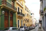 Fototapeta Uliczki - Colourful street in Old San Juan Puerto Rico 
