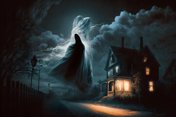 Wall Mural - night landscape created using ai generative technology