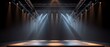 © ColdFire - Stage for performances with lighting. The stage is set up with different types of lighting, creating a dramatic and captivating effect. Generative AI