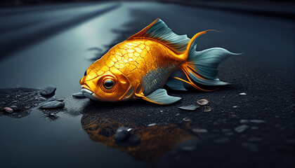 fantasy goldfish desktop wallpaper