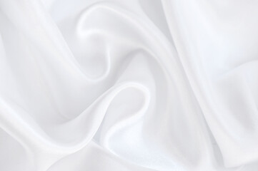 abstract background of white silky fabric wave