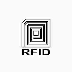 Fototapete - RFID or Radio Frequency Identification Vector Icon for Apps and Websites.    