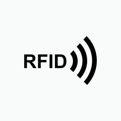 Fototapete - RFID or Radio Frequency Identification Vector Icon for Apps and Websites