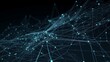 © FB Media Design - Abstract connected dots and lines network background. Technology network background concept. Global network, big data and cybersecurity. Transfer and storage of data sets, blockchain.