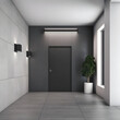 © Marvin Dgn - salle vide avec une porte, généré par IA
