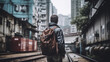 © Supalux - Backpacker travel in the city with generative ai technology