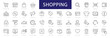 © warmworld - Shopping thin line icons set. Shopping, E-Commerce, Shop, Payment editable stroke icons collection. Online Shopping symbols set. Vector illustration