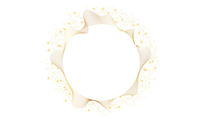 Poster - Shiny golden frame. Modern luxury gold glitter gold ring on transparent background. Golden circle abstract background. PNG image