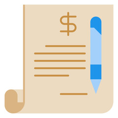 Sticker - contract flat icon