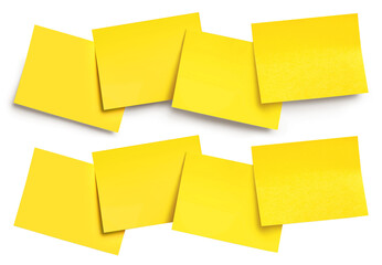 Sticker - Yellow blank stickers with and without shadows, cut out