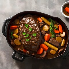 Beef Pot Roast, generative art by A.I.