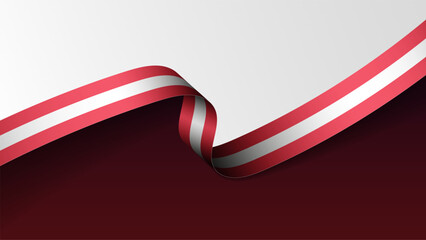 Fototapete - Austria ribbon flag background.