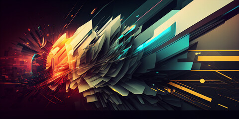 Wall Mural - Modern Technology Abstract Background