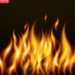 © Максим Славов - Translucent fire flames and sparks with horizontal repetition on transparent background. For used on dark illustrations. Transparency only in vector format