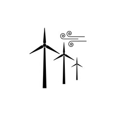 Poster - Wind turbine icon isolated on transparent background