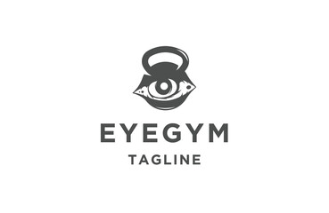 Wall Mural - eye fitness logo icon design template flat vector