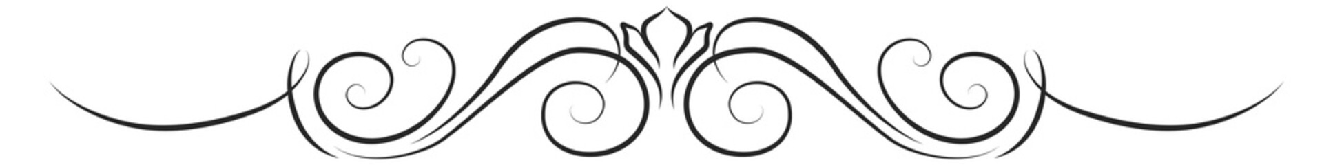 Canvas Print - ornate elegant classic divider. decorative calligraphic header