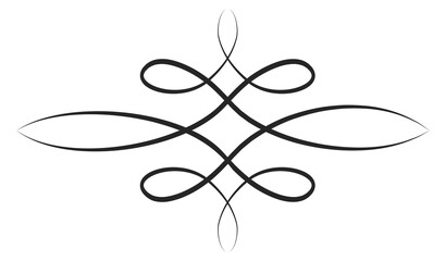 Canvas Print - vintage elegant motif. calligraphic decorative classic element