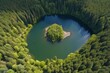 Aerial landscape. small island. nature and environment concept. generative ai