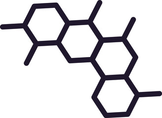 Poster - Single line icon of molecule High quality vector illustration for design, web sites, internet shops, online books etc. Editable stroke in trendy flat style isolated on white background