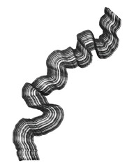Wall Mural - abstract vector paint smear. hand drawn design element. black ink on white background.