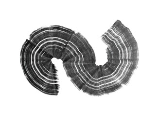 Wall Mural - abstract vector paint smear. hand drawn design element. black ink on white background.