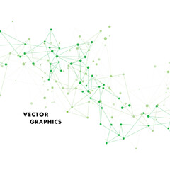 Aufkleber - Abstract connecting dots and lines. Node digital plexus dot. Network line for web. Connection science and technology background.