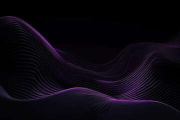Wall Mural - Network technology background Futuristic tech black background Low poly wire illustration made with generative AI