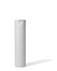 Wall Mural - Cosmetic White Plastic Tube on transparent  background. Mockup for lotion.