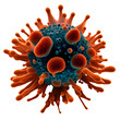 Coronavirus 2019-nCov novel coronavirus concept responsible for SARS-CoV-2. Dangerous pandemic virus. Microscope virus close up 3d rendering