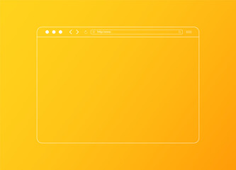 Wall Mural - web browser page mockup. blank internet browser window with favourites sign in flat design. vector i