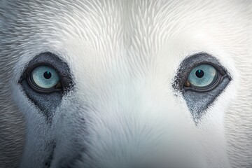 Wall Mural - the alluring mystery of a polar bear's gaze generative ai