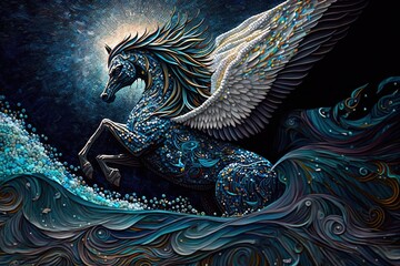Poster - The Magic of Creation: A Fabulous Fantasy Mosaic Generative AI
