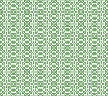 Abstract Cross Pattern Generative Computational Art Illustration Floral Seamless Green Pattern Background.Geometric Ornament For Wallpapers And Backgrounds. Black And White Pattern.