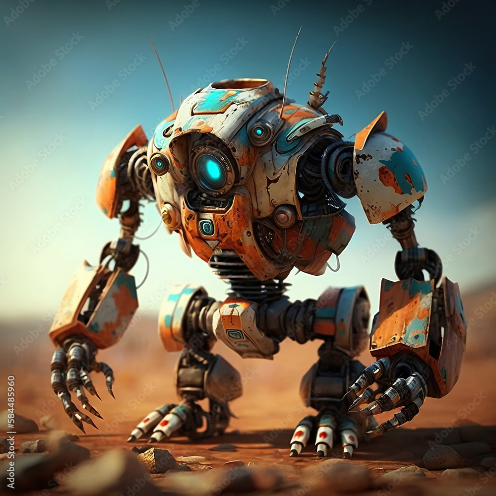 "Cyra" cinematic robot, movie design robot, camera eye robot, ai robot, desktop background, backdrop, wallpaper, generative, ai