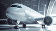 © Artvibe - white passenger plane in the airport terminal.generative ai