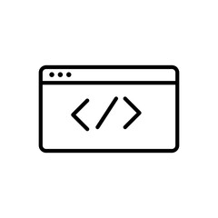 Poster - Web programming vector icon flat illustration on white background..eps