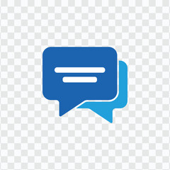 Poster - Chat Message icon, blue color. Talk bubble speech logo, Chat on line symbol, app Chat Messaging business concept, Vector illustration