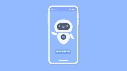 Poster - assistive robot Chat and interact with customers. smart marketing ideas