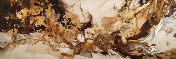 Wall Mural - an abstract header with a paint and ink splash and splatter pattern. generative ai.
