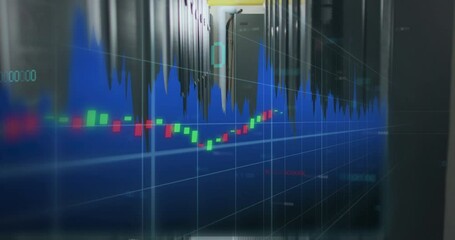 Poster - Animation of financial data processing over computer servers