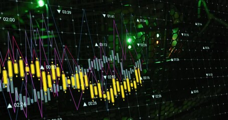 Poster - Animation of financial data processing over computer servers