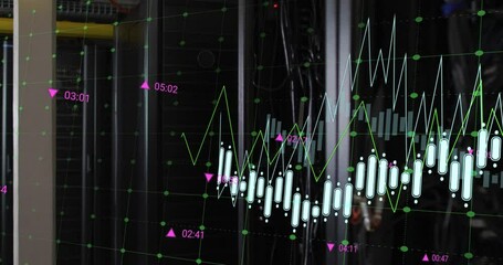 Poster - Animation of financial data processing over computer servers