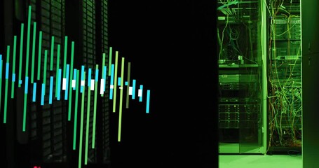 Poster - Animation of financial data processing over computer servers