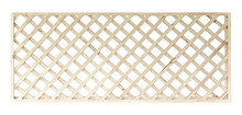 Grid Of Wooden Fence Isolate On White Background. Lattice Wooden Fence.